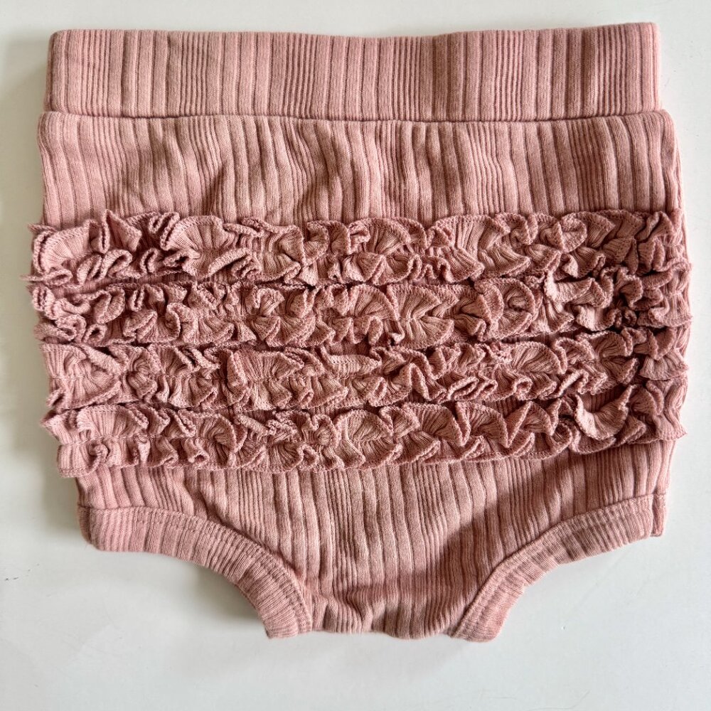 Kate Quinn Bloomer Bundle | Ruffle & Rib Styles | Dusty Rose Mix | 6–12M | EUC - Picture 5 of 11